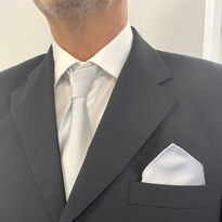 Men\'s Satin Business Tie & Handkerchief Set