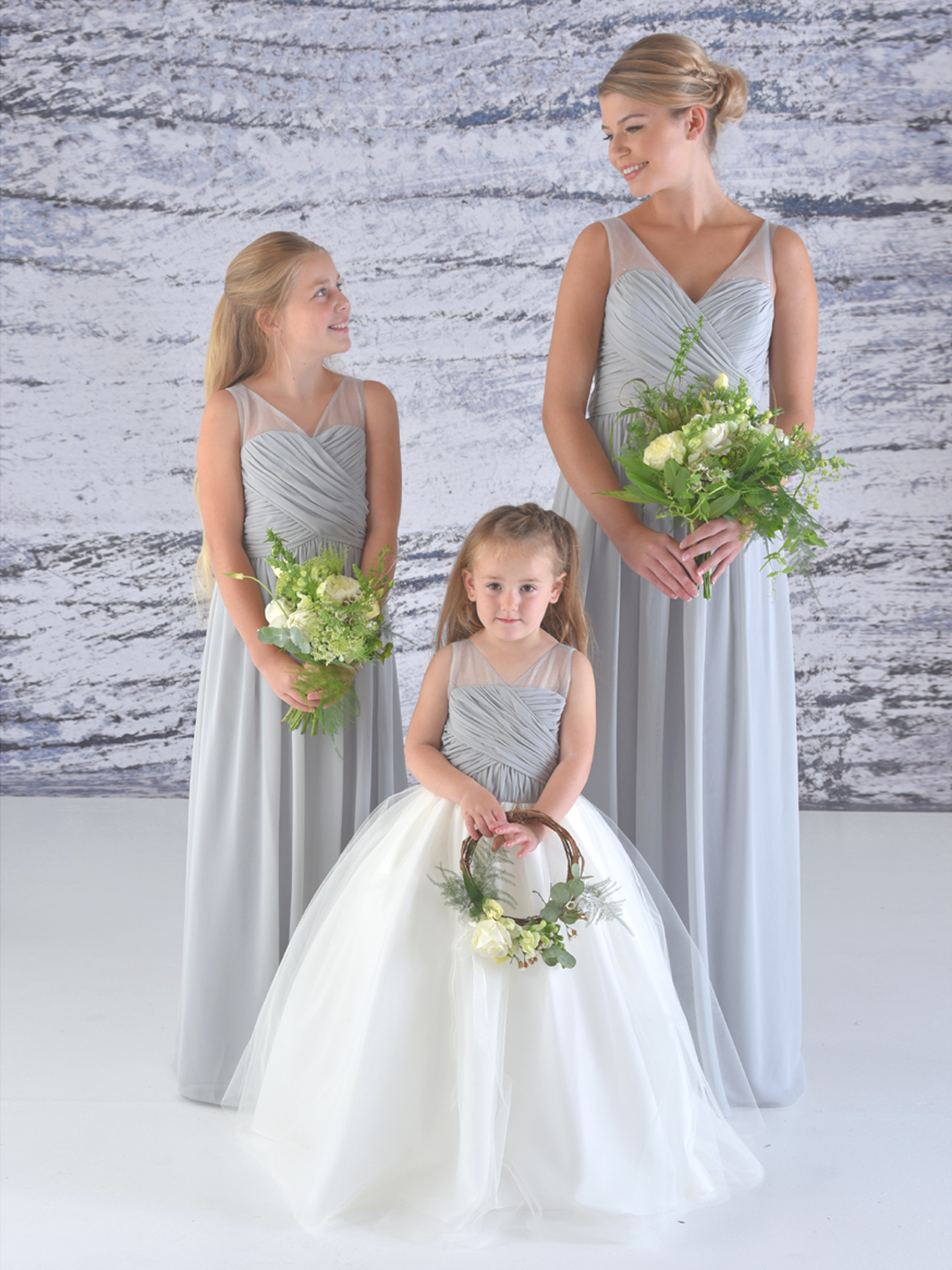 bridesmaid and flower girl dresses matching